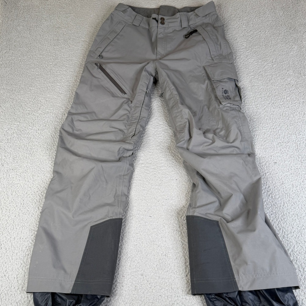 Mountain Hardwear Snow Pants Mens M Gray Cargo Ski Snowboard Winter Insulated